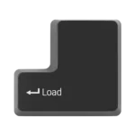 Keyboard enter key with load text