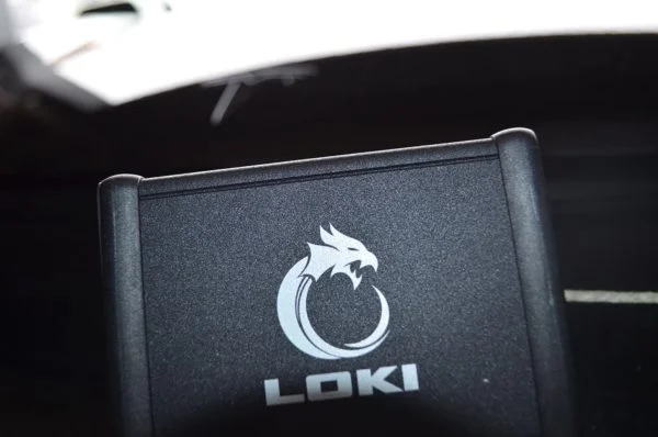 Loki Diagnostic device in the dark, lit from the top