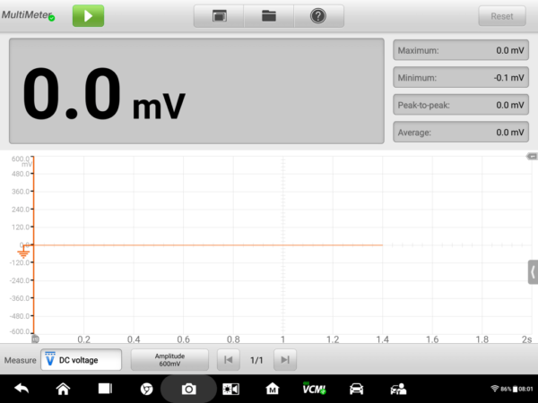 Autel MaxiSYS MS919 multimeter screenshot